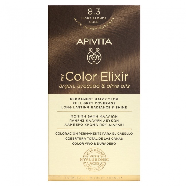 APIVITA My Color Elixir Βαφή Μαλλιών 8.3 Ξανθό Ανοιχτό Χρυσό