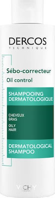 Vichy Dercos Shampooing Sebo-Correcteur Σαμπουάν για ρύθμιση Λιπαρότητας των Μαλλιών 200ml