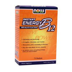 NOW INSTANT ENERGY B12 200MCG 75 PACKETS