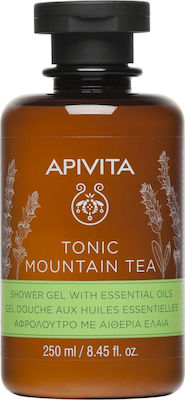 Apivita Tonic Mountain Tea Αφρόλουτρο σε Gel με Αιθέρια Έλαια 250ml