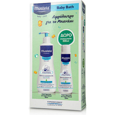 Mustela Gentle Cleansing Gel 500ml με Αντλία & Δώρο 200ml